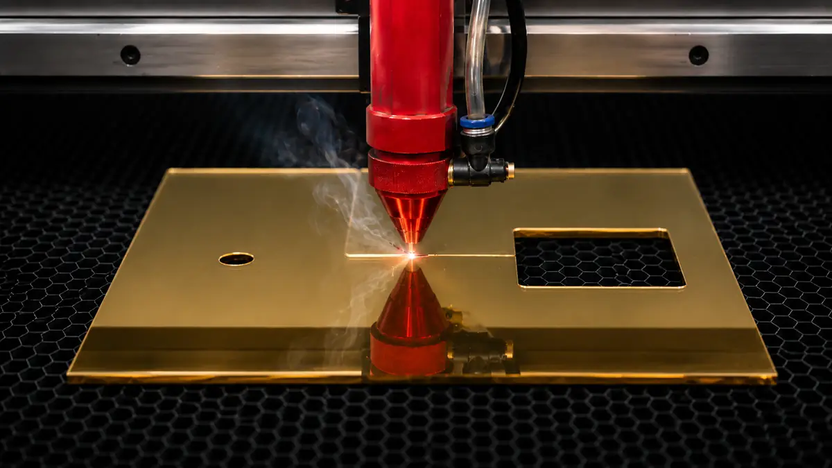 Gold pleksi lazer kesim uygulaması
